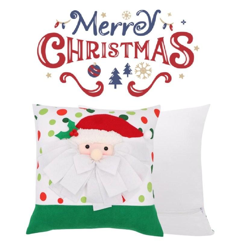 Festive Christmas Santa Claus Pillow Cover Cozy Decorative Cushion For Holidays