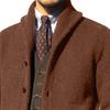 Lapel Long Sleeve Pockets Ribbed Cuffs Thickened Cardigan Sweater Men Autumn Winter