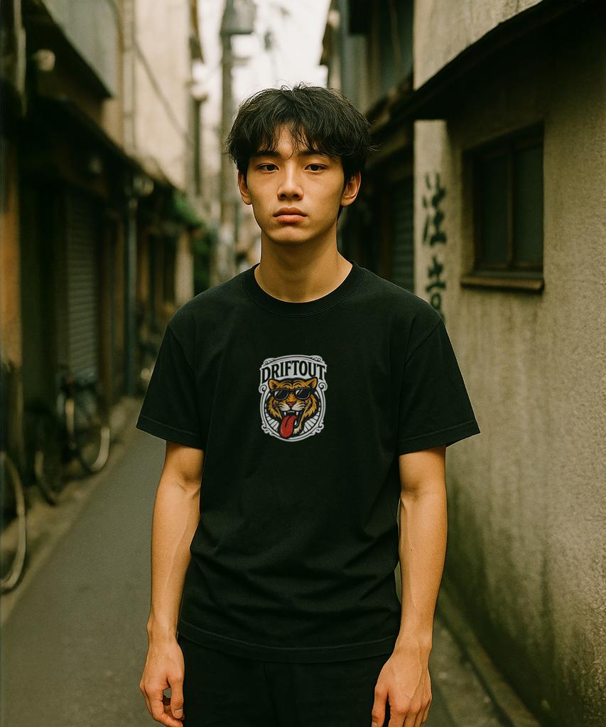 DRIFTOUT Wild Tongue Out Tiger Short Sleeve T-Shirt (3 Colors)