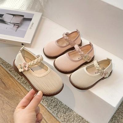 Children's Sandals Summer New Girl Sandals Soft Sole Anti Slip Girls' Mesh Shoe Fashion Hollow Flat Shoes Girls' Single Shoes