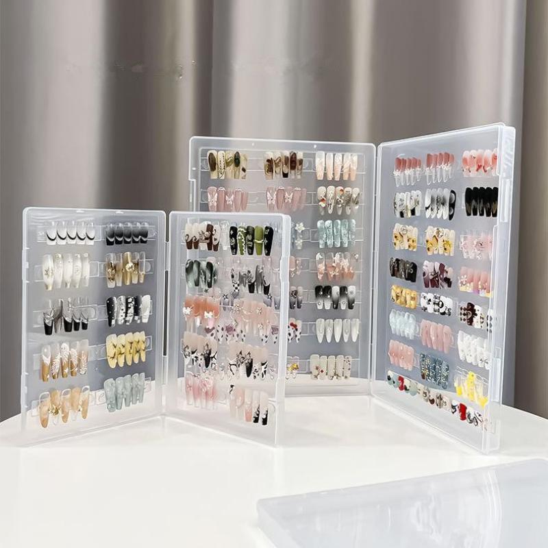 Nail Tips Display Book Nail Art Showing Shelf Box For 20/32/45 Set Press On Nails Gel Polish Tips Storage Board