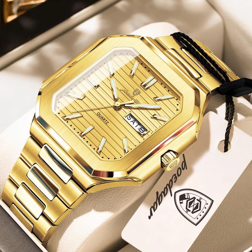 Fashion Men's Watch Waterproof Night Light Calendar Quartz Men's Watch Stainless Steel Luxury Business Men Watch