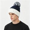 Winter versatile rough knitted with hairball knitted hat thickened warm couple wool hat unisex
