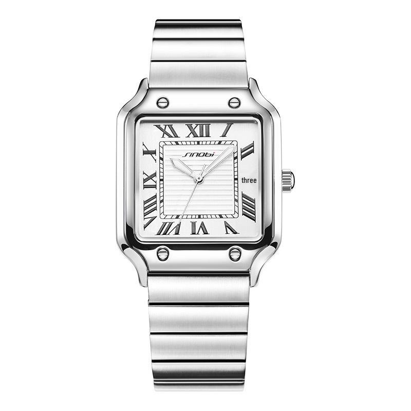

Мужские светящиеся деловые часы Sinobi 9883 из нержавеющей стали - Водонепроницаемые кварцевые модные часы