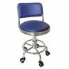 Adjustable Pedestal Stool 360-Degree Swivel Low-Back for Adults