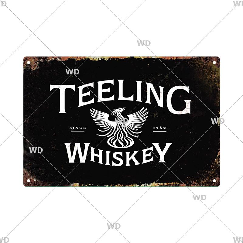 Whisky Marke Metallschild Blechschild Dekorative Plakette Metall Vintage Metall Posterplatte Irland Bar Kneipe Club Männerhöhle Wanddekor