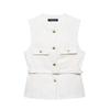 Kaslead New Arrival Women's Clothing Fashion Style Fashion All-Match with Belt Texture Vest 2132091 620