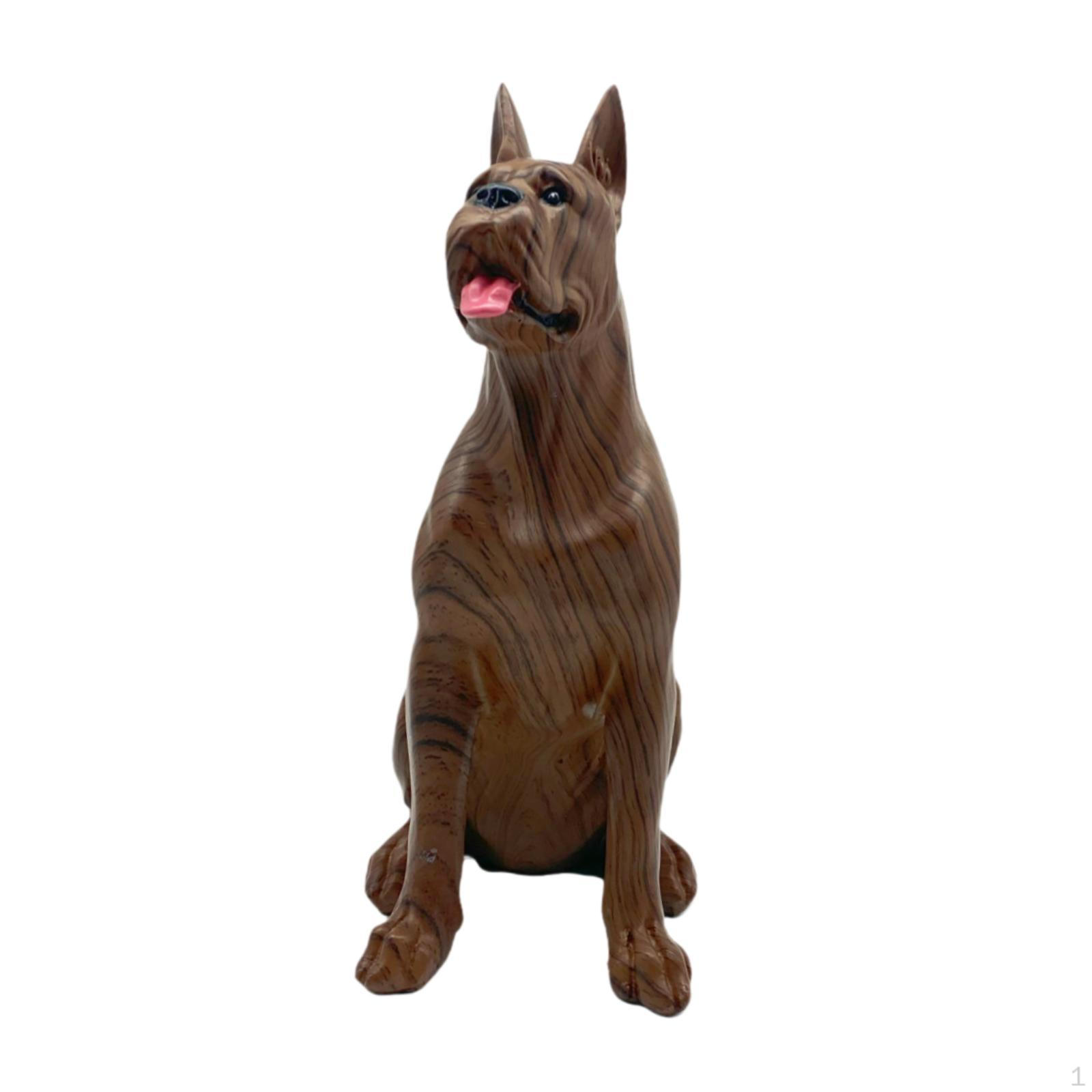 

Статуэтка собаки, статуэтка животного для домашнего офиса, декор, подарок Wood Grain Color