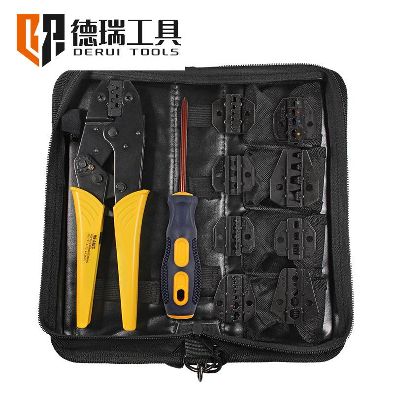 1116 New Style HS-11BC Mini Multi-Die Crimping Plier Set Oxford Bag Included Portable Cable Press Tool