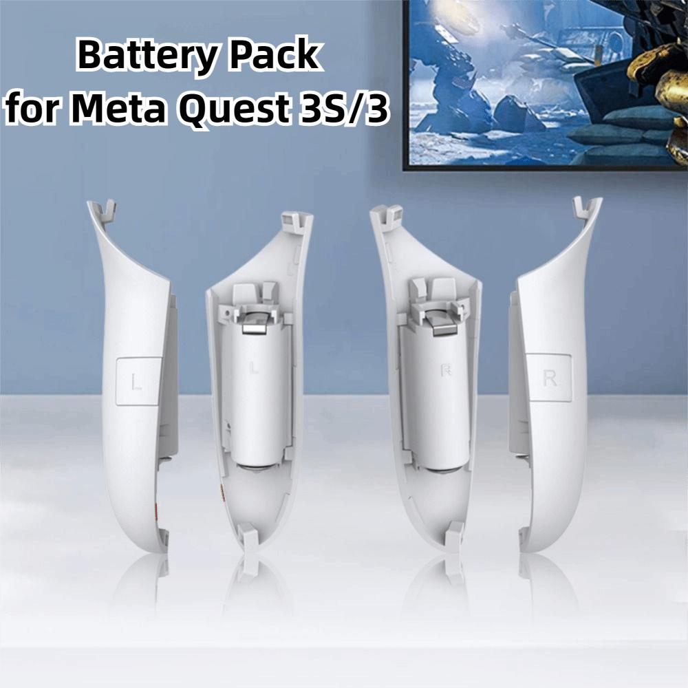 Empuñaduras Recargables para Controlador Derecho e Izquierdo Cubierta de Batería para Controlador de Auriculares VR Meta Quest 3/3S