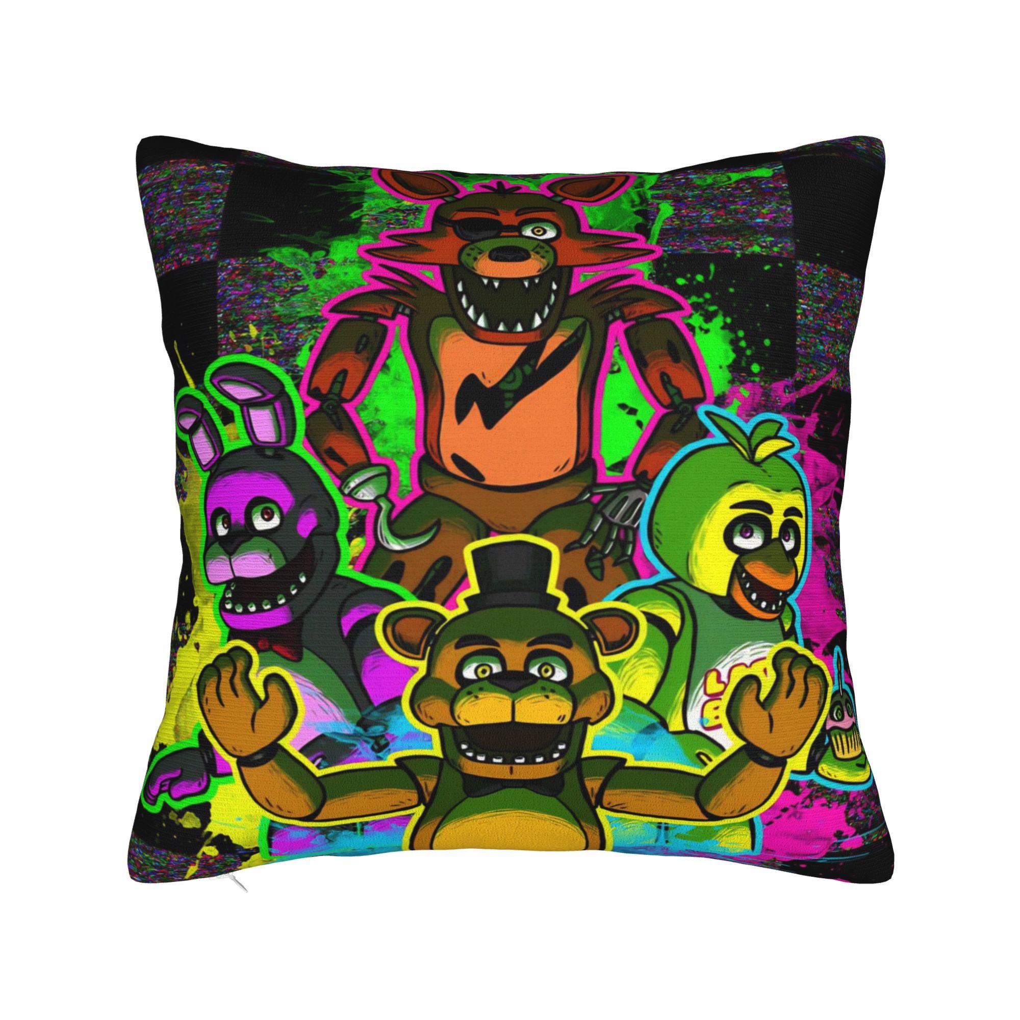 

FNAF At Freddys Pillow Covers Stuff Printed Cushion Cover Decorations Pillow Case Cover Sofa Multi Size 12x12Inch