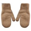 Adults Mittens 1 Pair Women Double-layers Cute Stretchy Soft Thickened Cold Female Resistant Solid Color Autumn Winter Girls Gloves for Riding
