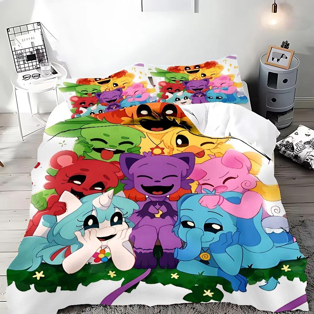Art Cartoon 3D Printed Smilings Critters Duvet Cover Pillowcase Bedding Set Children Twin Full Single/Double/Large Size Gift