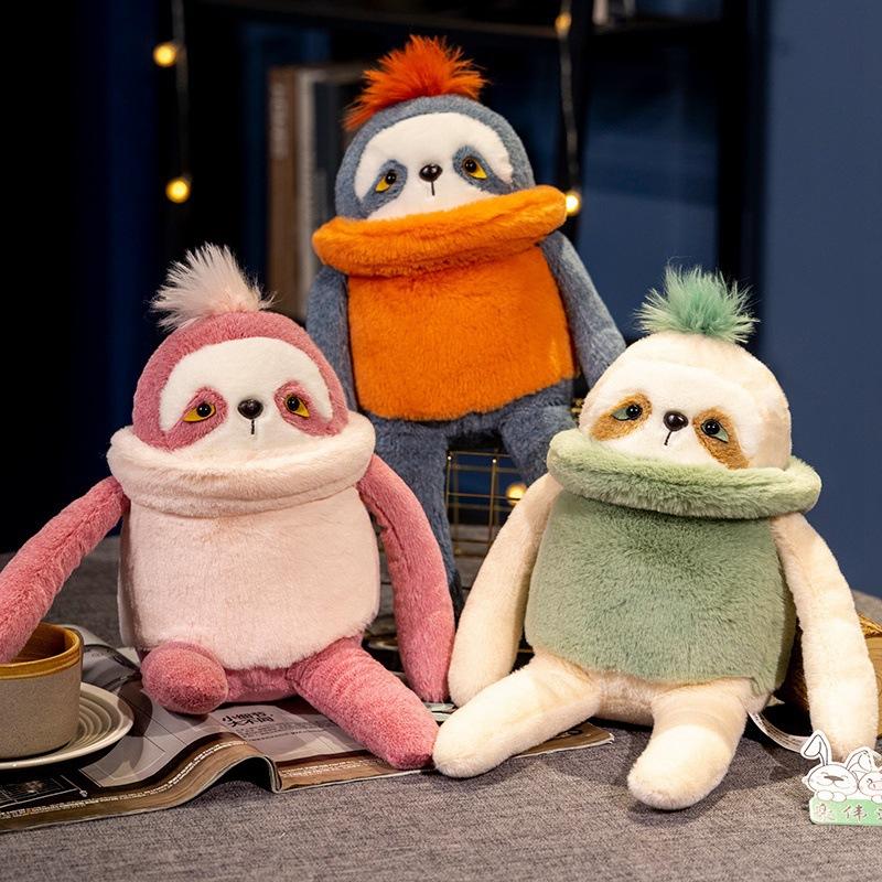 Sloth Colorful Fruit Doll Ragdoll Animal Plush Doll Children's Sleeping Pillow Shopping Mall Gifts