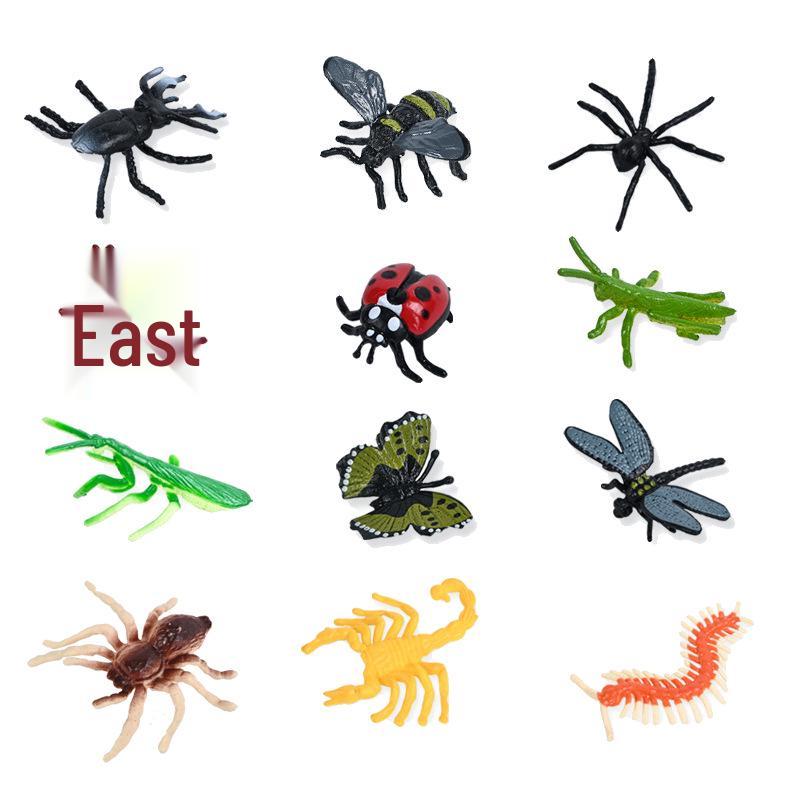 Children's Educational Animal Models: Realistic Insect Figures - Dragonfly, Ladybug, Centipede, and More!