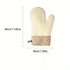 Two Oven Mitts Kitchen Heat Insulation Anti-scald Gloves Baking Thickened Silicone High Temperature Microwave Oven Mitts Non-slip