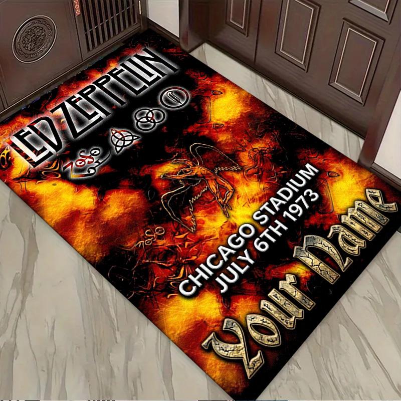 Name Custom Band Led-Zeppelin Carpet Rug for Living Room Bedroom Home Sofa Decoration,Kids play Non-slip Floor Mat
