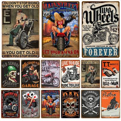 Motor Hangend Retro Decoratief Huis Metalen Bord Plaat Posters Aan De Muur Blikken Bord Vintage Poster Decor Wandkunst Kamer Decoratie