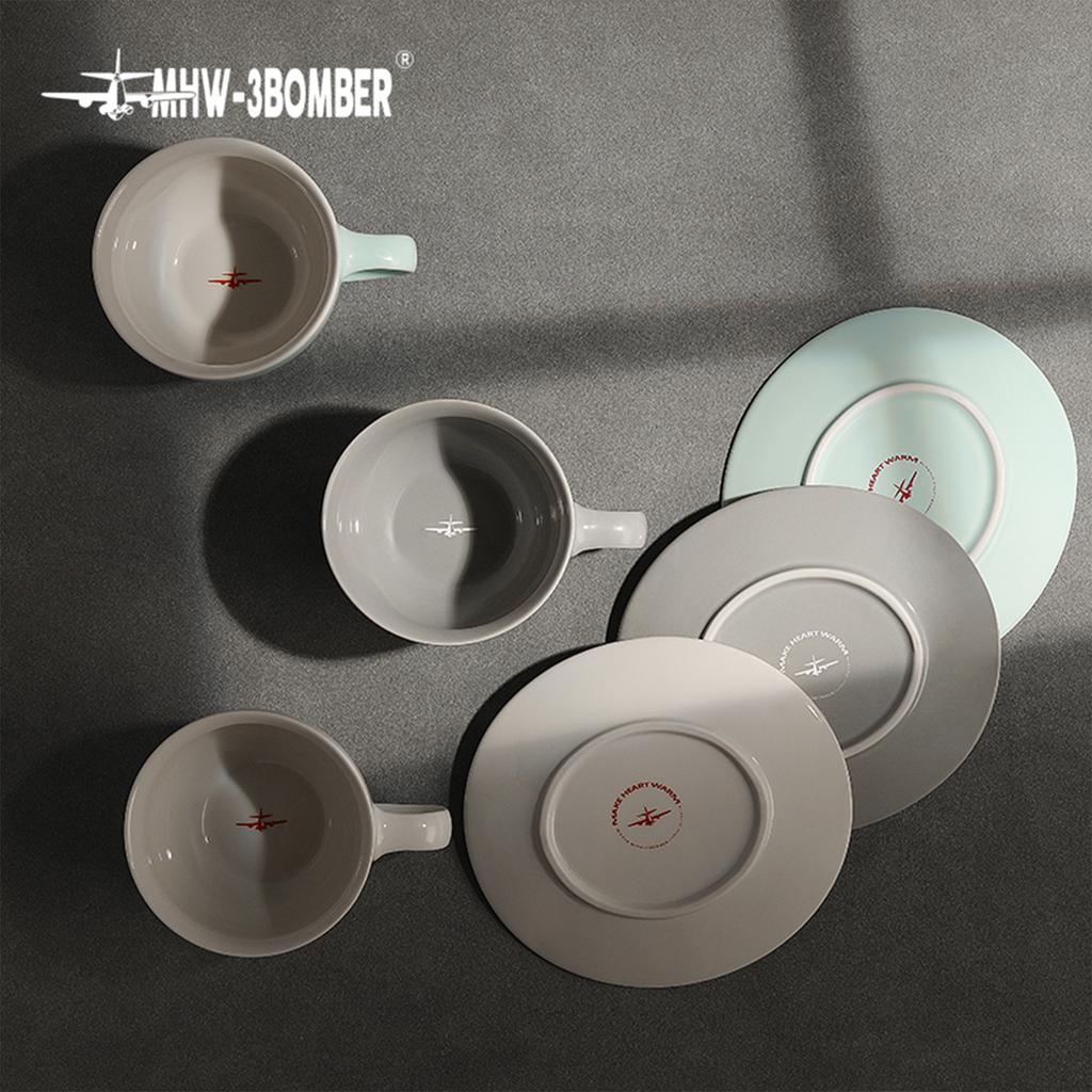 300ml Ceramic Espresso Cups Classic Coffee Cup Set with Saucers & Coffee Spoon Art  Latte Mocha Tea Mugs Chic Home Kitchen Tools