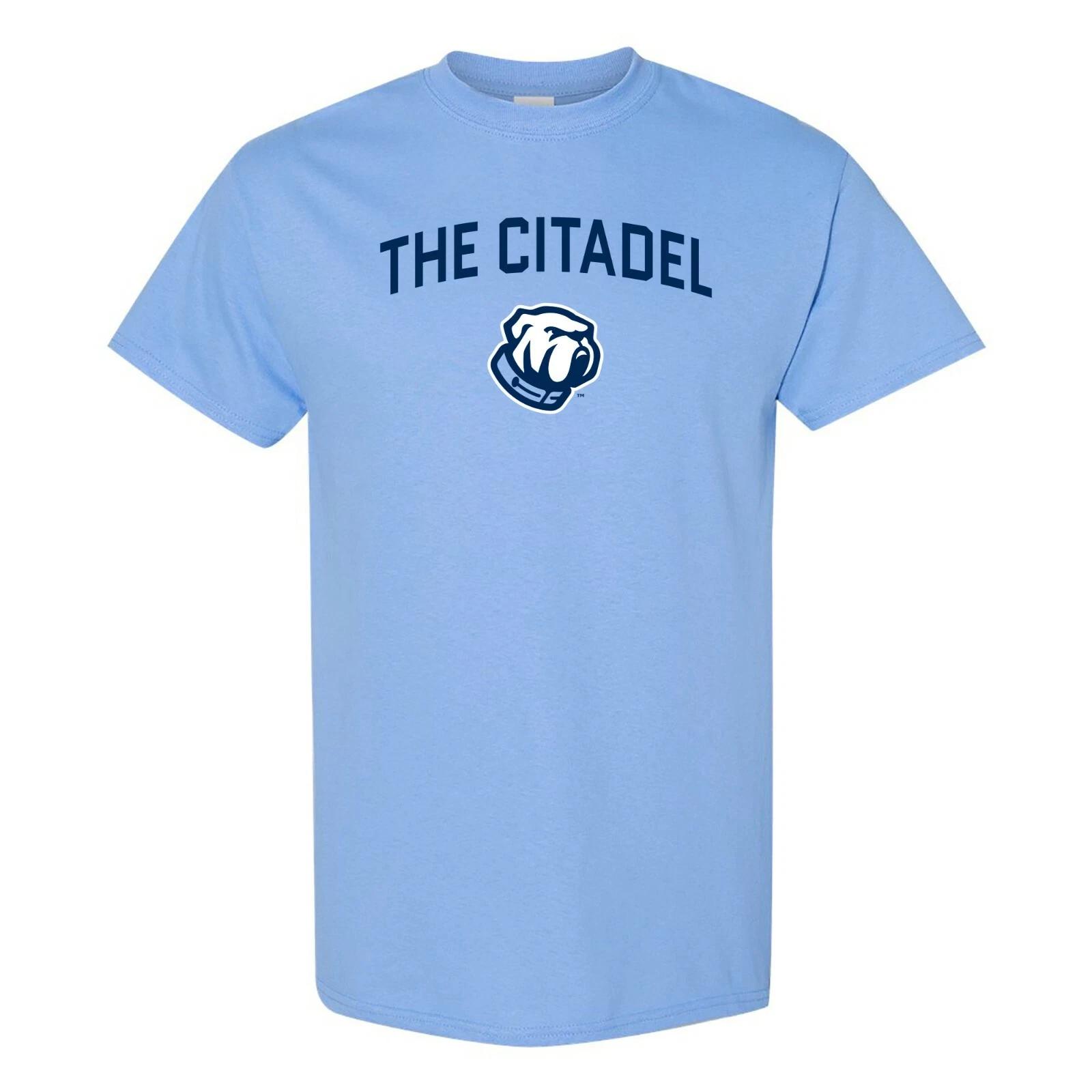 The Citadel Bulldogs Arch Logo T Shirt - Carolina Blue L