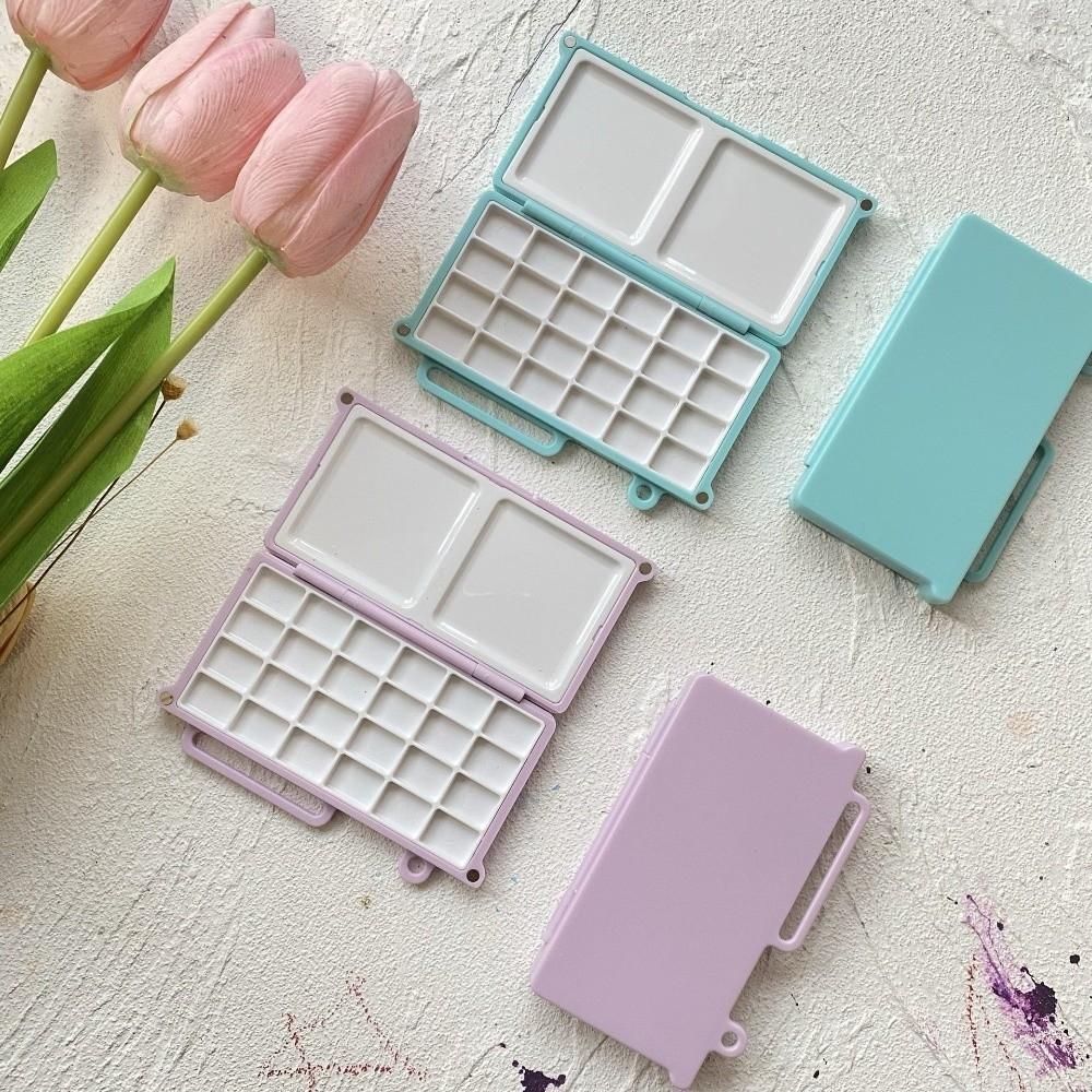 Magnetic Watercolor Paint Box 24 Grid Plastic Pigment Box Empty Paint Palette  Outdoor Sketching
