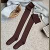 Stockings Women'S Autumn And Winter Stacked Knee Socks With Boots Autumn And Winter Maillard Black Extended Warm Knee Pads Thigh Socks