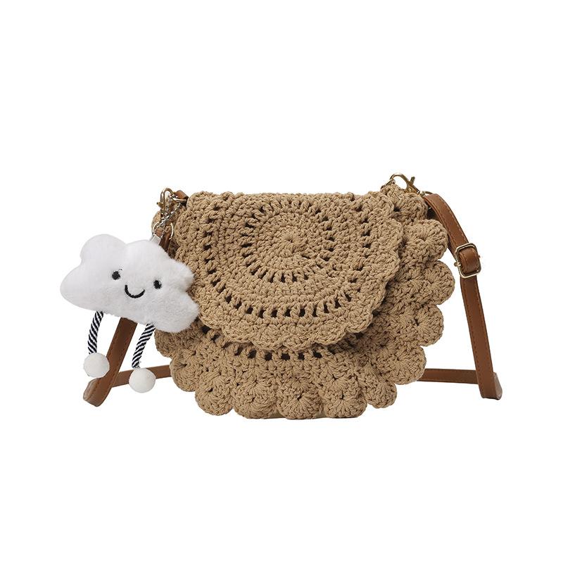 Straw bag women's large-capacity new summer casual messenger woven bag high-end seaside beach bag