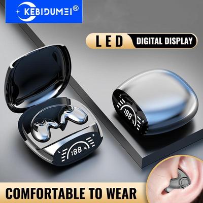 Unsichtbare Schlafkopfhörer Mini-Schlaf-Ohrhörer Bluetooth 5.3-Ohrhörer HiFi-Stereo-Sport-Headsets mit Geräuschunterdrückung
