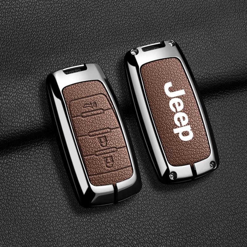 Compatible Jeep Key Case for Compass, Renegade, Cherokee, Grand Commander, Grand Cherokee