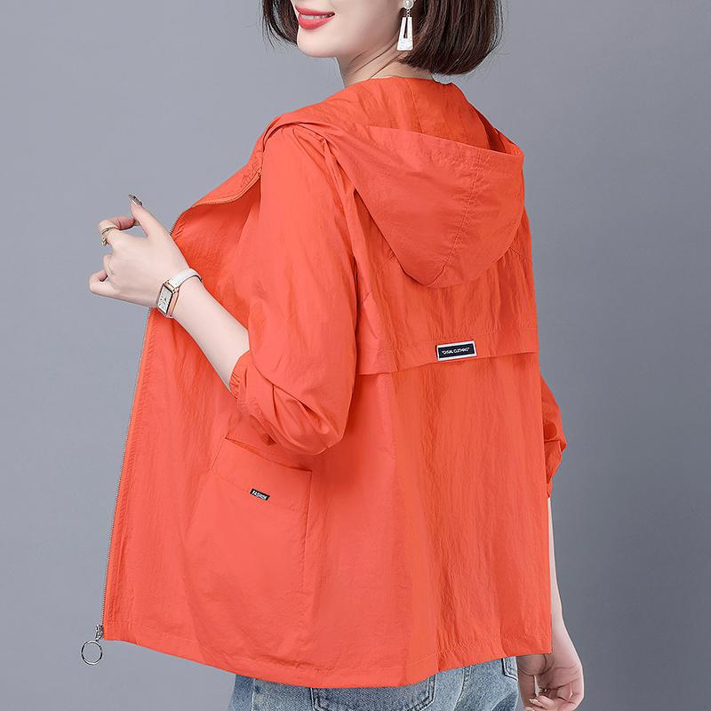 Sun Protection Clothing Women's Summer Large Size Loose Thin Cardigan Short Jacket Middle-aged and Elderly Sun Protection Clothing