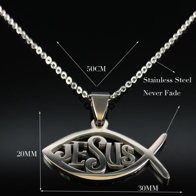 Buy Jesus Fish Christian Necklace 