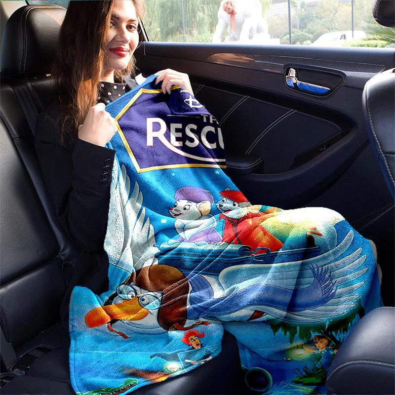 1pc, Disney The Rescuers Soft Throw Blanket for Home Decor, Couch Cover, Travel, Camping, Car
