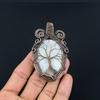 Moonstone 999 Copper Wire Wrapped Pendant, Handmade Gemstone Pendant, Gift For Mom Antique Jewelry