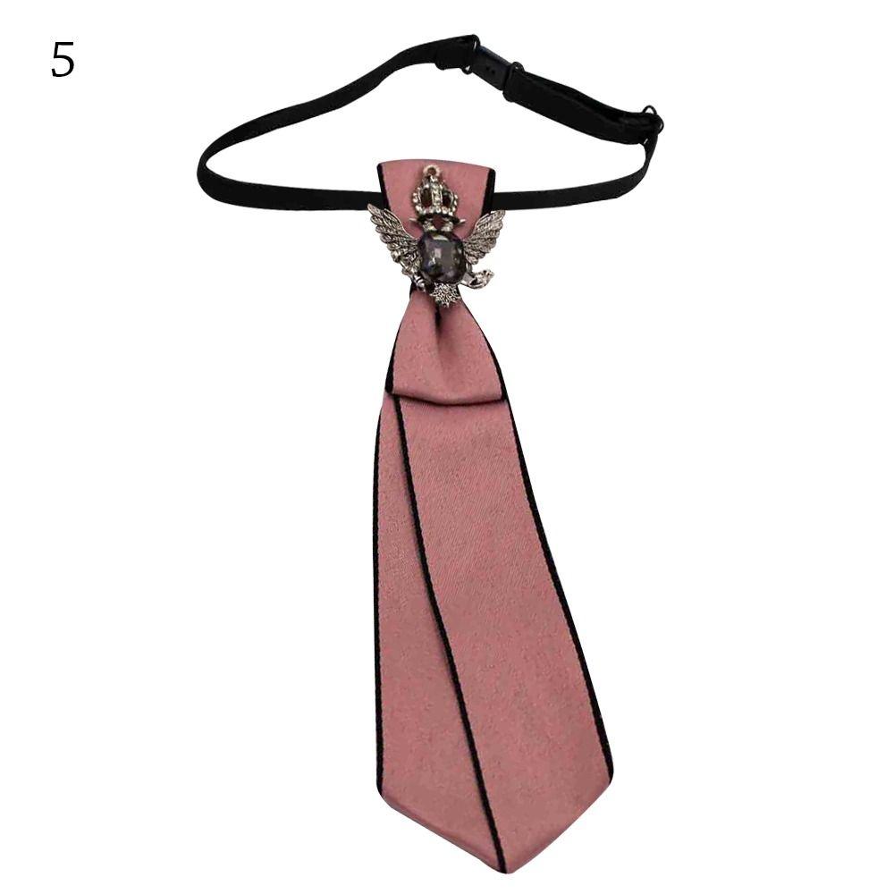 Metal Chain Jewelry Bowtie Punk Cravat Fashion Black Necktie  School Uniform