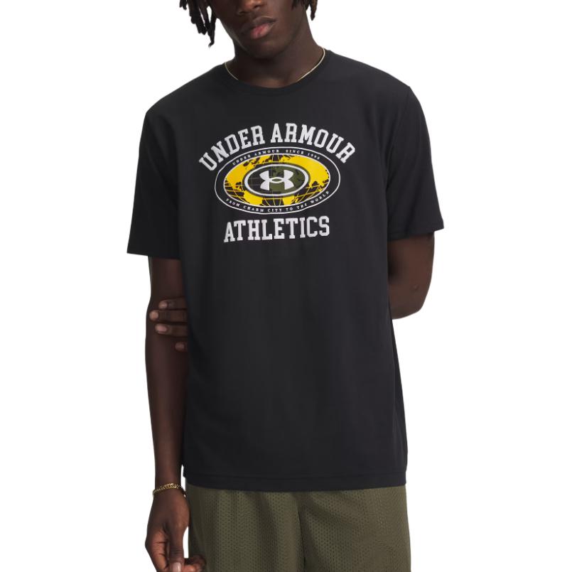Under Armour Round Neck Letter Logo T-Shirt Men tops 6009261-001 XL