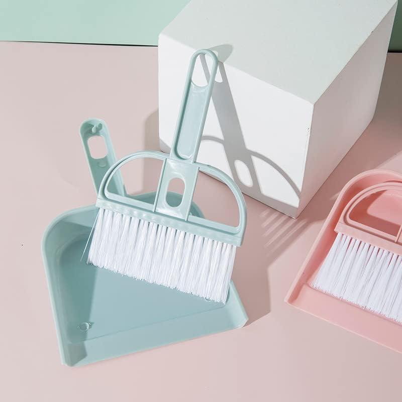 Plus Nao Mini Broom Dustpan 2 Piece Set Hanging Broom Dustpan Care Indoor Cleaning Goods Cleaning Compact Multifunctional Pet Desk - Pink