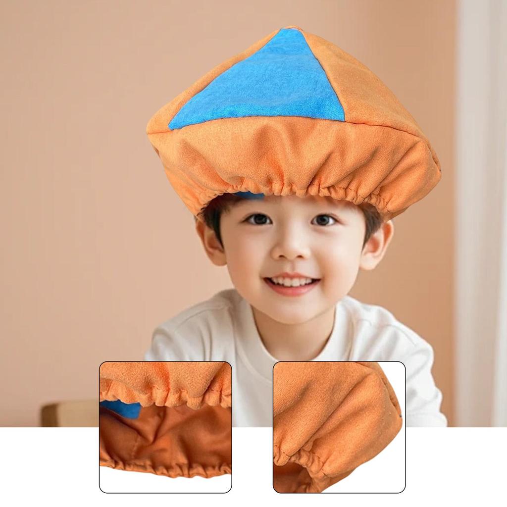 Suede Cap Funny DIY Novelty Blue Orange Hat for Party Favor Winter Carnival