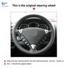 For Porsche Cayenne 2003 2004 2005 2006 2007 2008 2009 2010 Perforated Leather Car Interior Steering Wheel Cover Protective Trim