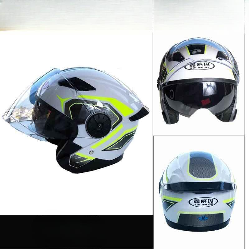 New National Standard Helmet Electric Car Autumn and Winter Universal Male and Female Removable Scarf Anti-fog Warm Winter Cold Protection HD Mirror