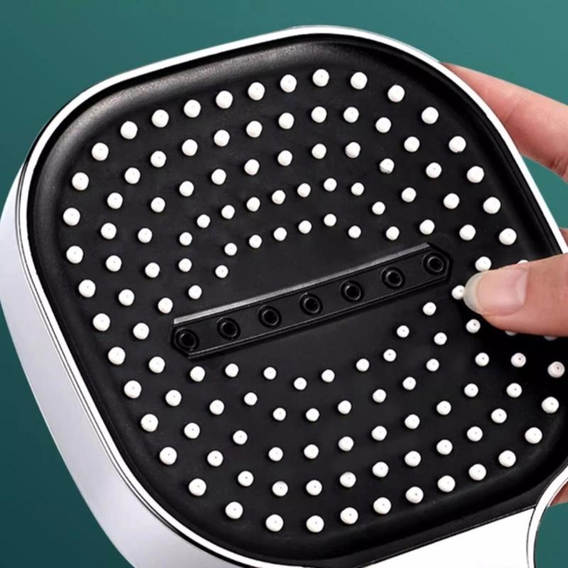 Universal 13cm Shower Head with Not Clogging Nozzles Universal Shower interfaces ABS for High Pressure Bathroom Use