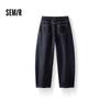 Semir Women's Vintage Patchwork Wide-Leg Lyocell Blend Jeans