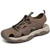 2025 Large Size Baotou Casual Men's Beach Leather Sandals Summer Outdoor Breathable Traceability Leather Men's Sandals