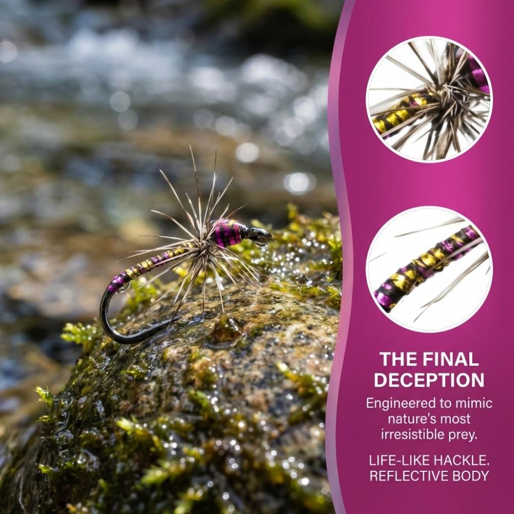 5/10 Stück 18# 16# 14# 12# Fliegenfischhaken Hochkohlenstoff Fliegen Insekten Köder Angelzubehör