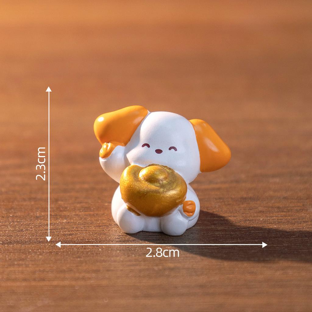 Creative Yuanbao makes a fortune with twelve zodiac figurines, cute toys, DIY decorations, accessories, and mini ornaments