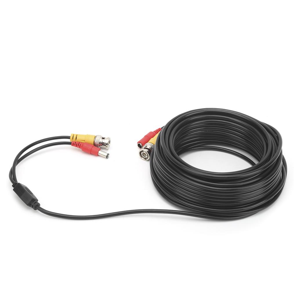 BNC+DC Video Power Cable Security Camera CCTV Wire Cord W Connector Surveillance System(20m 65.6ft )