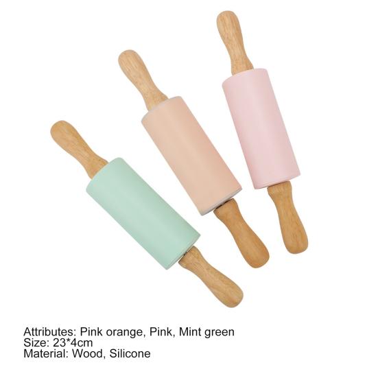 Useful Ergonomics Handle Easy Clean Food-grade Noodle Biscuit Rolling Pin for Home Kneading Stick