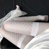 Sex stockings high tube fishing net socks thigh socks hollow mesh large size knee net socks suspenders socks