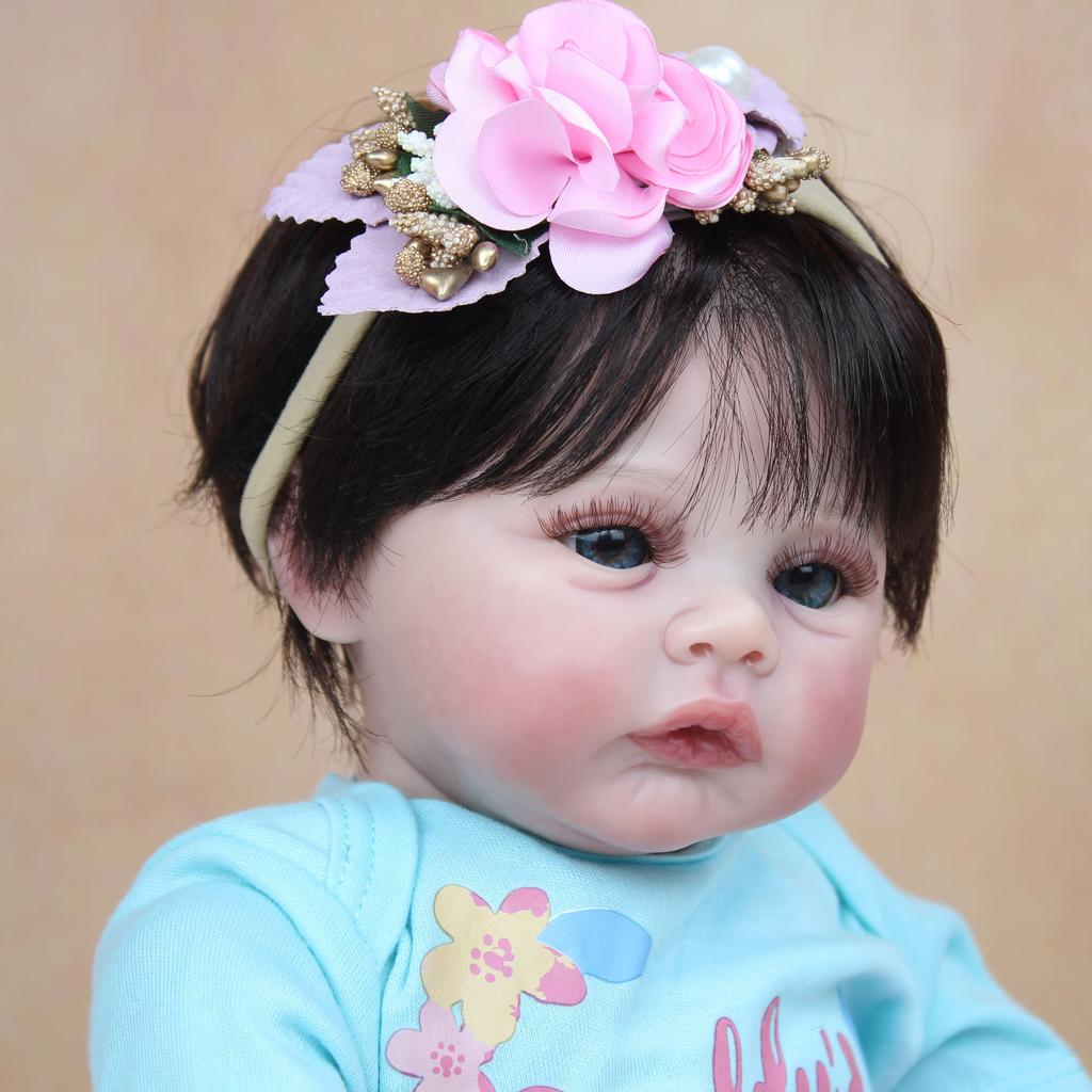 BZDOLL 48 CM 3D tón pleti Viditelné žíly Měkký silikon Reborn Hračka pro panenky pro dívku 19palcové dětské oblékání Boneca realistické