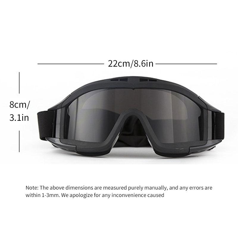 Anti-Schlag-Schutzbrille, professionelle Sportbrille mit großen Gläsern, Arbeitsschutzbrille, verhindert Wind und Sand