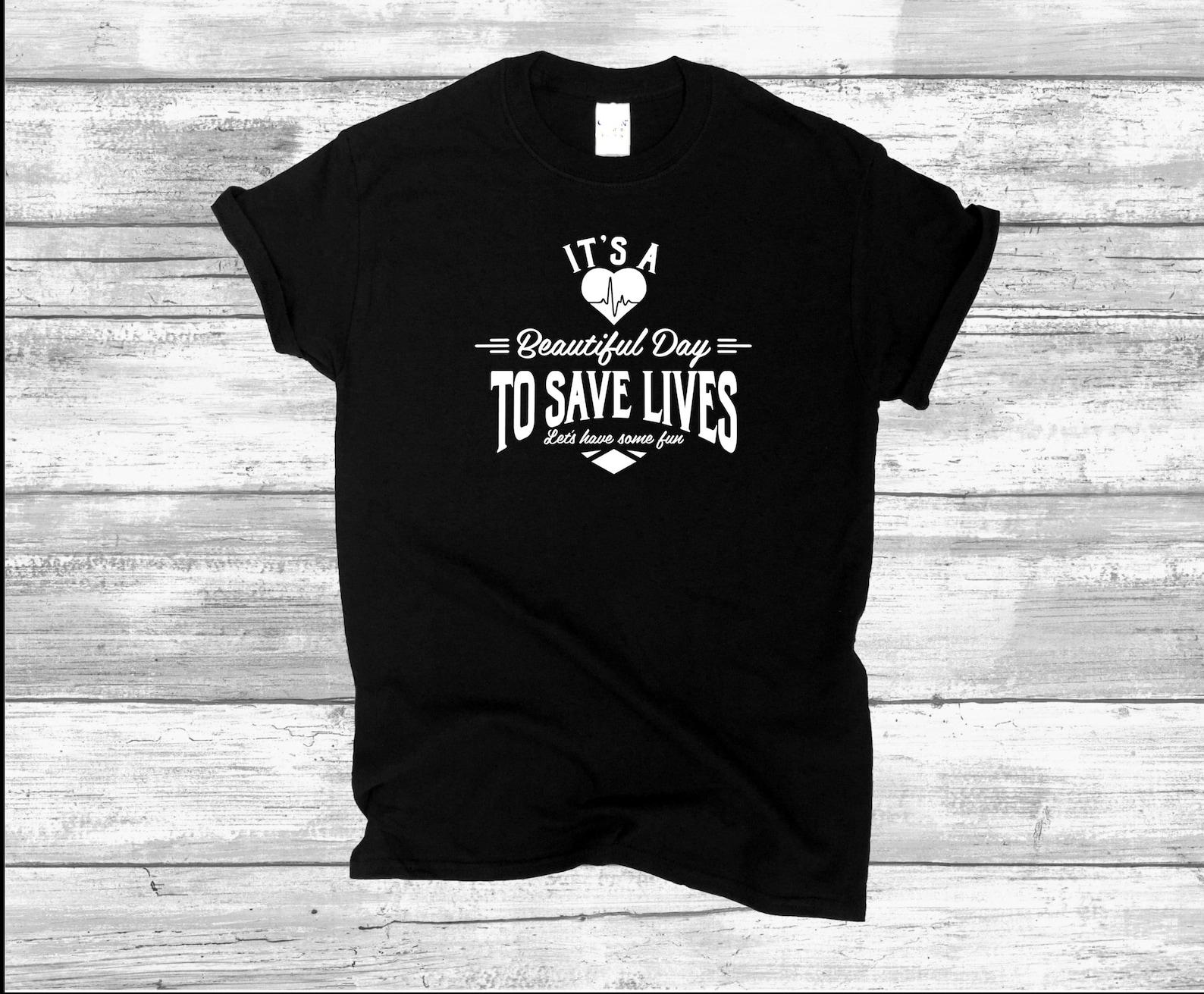 Grey s Anatomy T shirt, It s A Day To Save Lives, Organic Cotton 2XL
